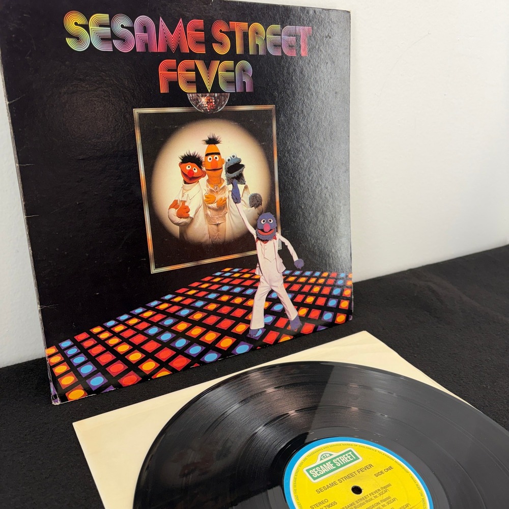 Sesame Street Fever Vinyl LP 1978 CTW 79005 Disco Gatefold Gibb Bee Gees Vintage